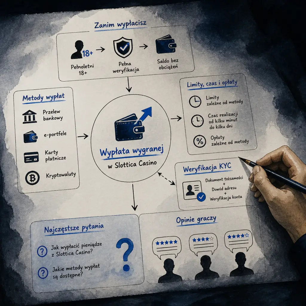 Slottica Casino wypłata w Polsce – metody i limity visual guide for Slottica Casino